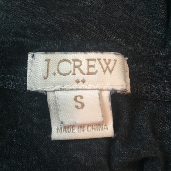 J. Crew Black/Dark Grey Patterned Panel Top Size S - Picture 5 of 7